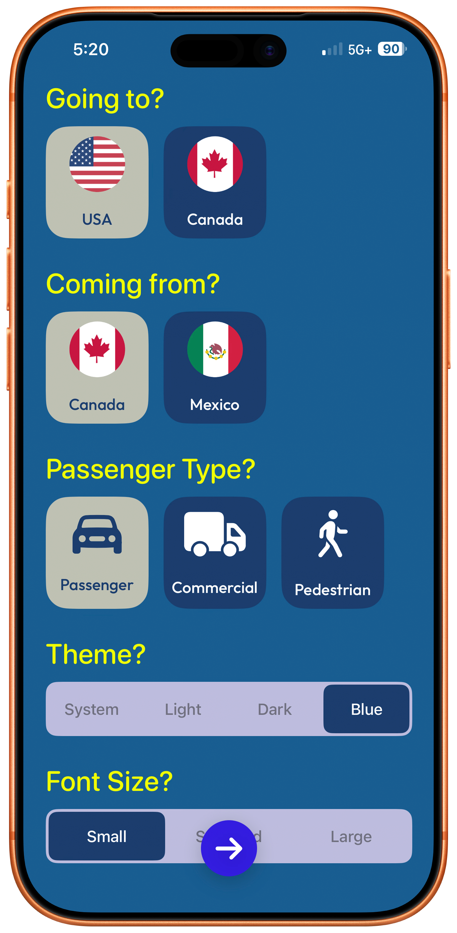 Border Wait app screenshot 3