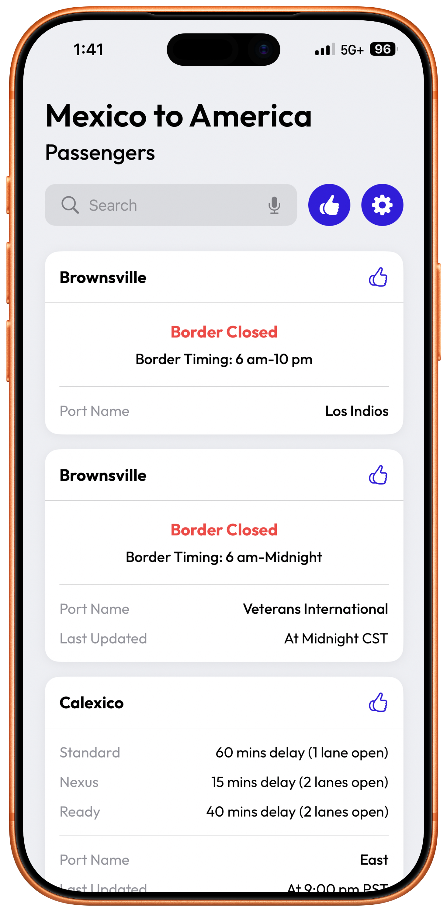 Border Wait app screenshot 5
