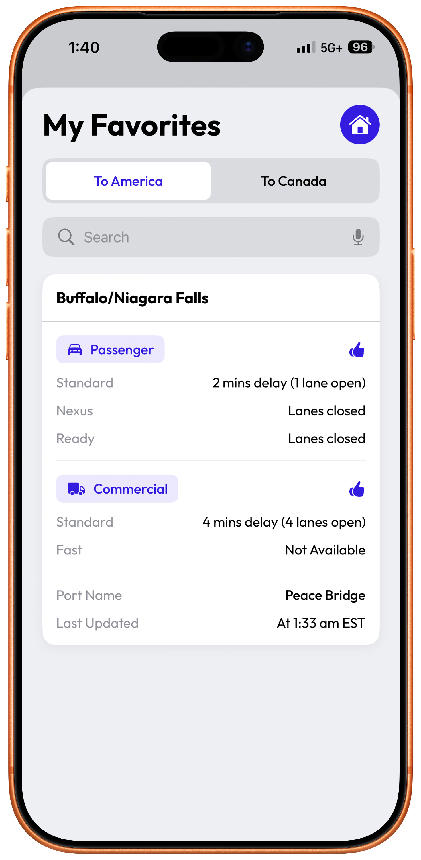 Border Wait app screenshot 6