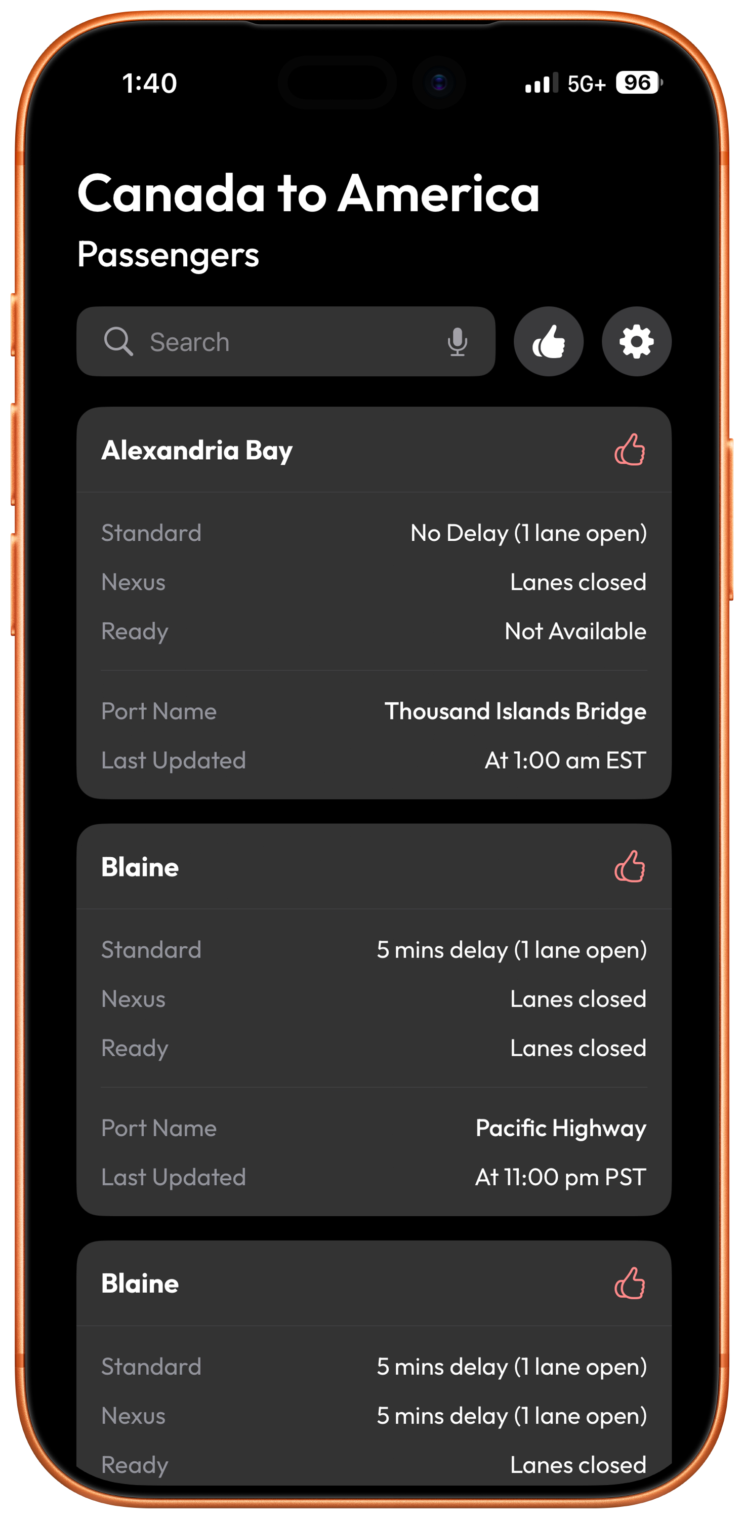 Border Wait app screenshot 7