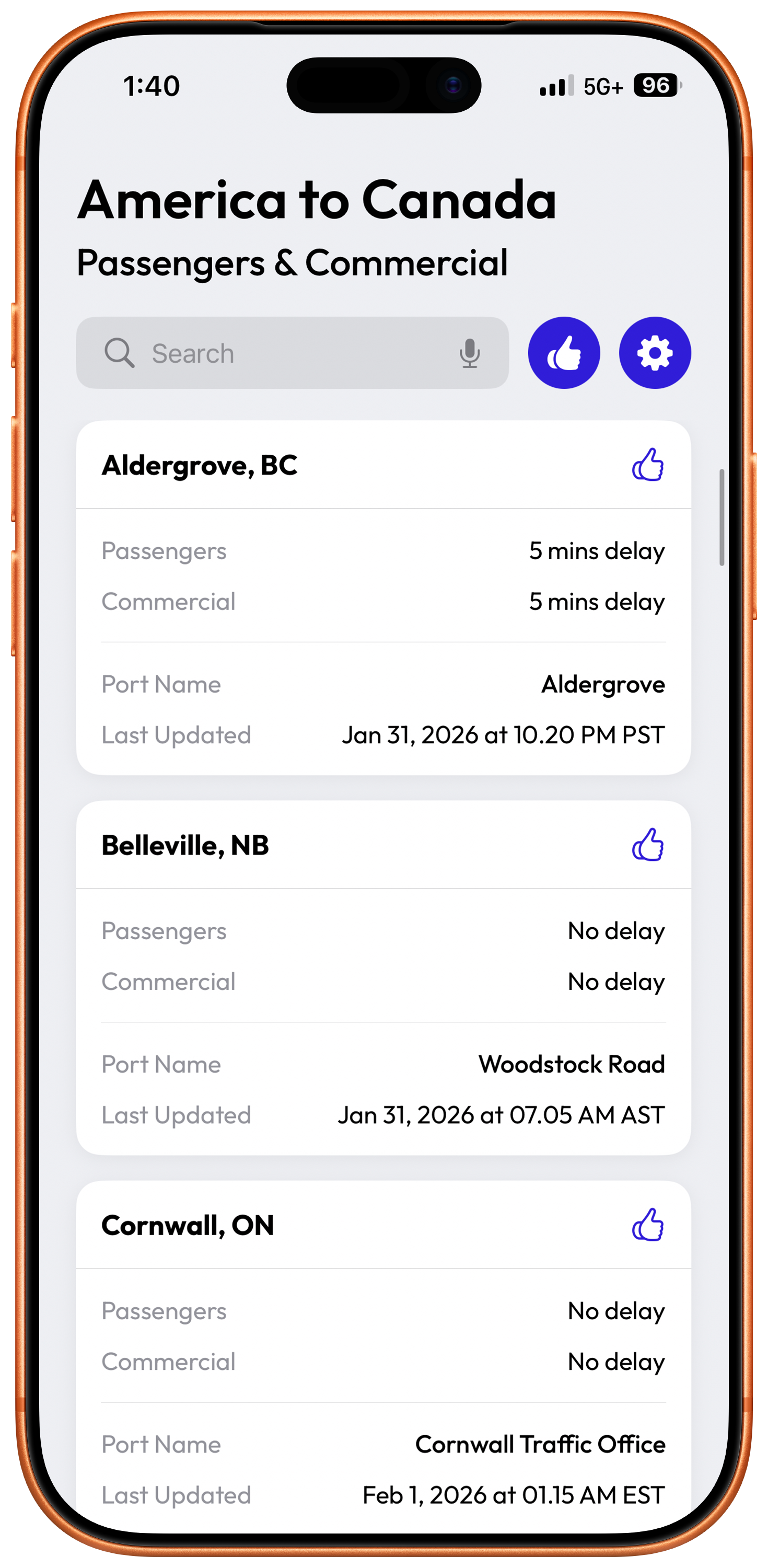 Border Wait app screenshot 8